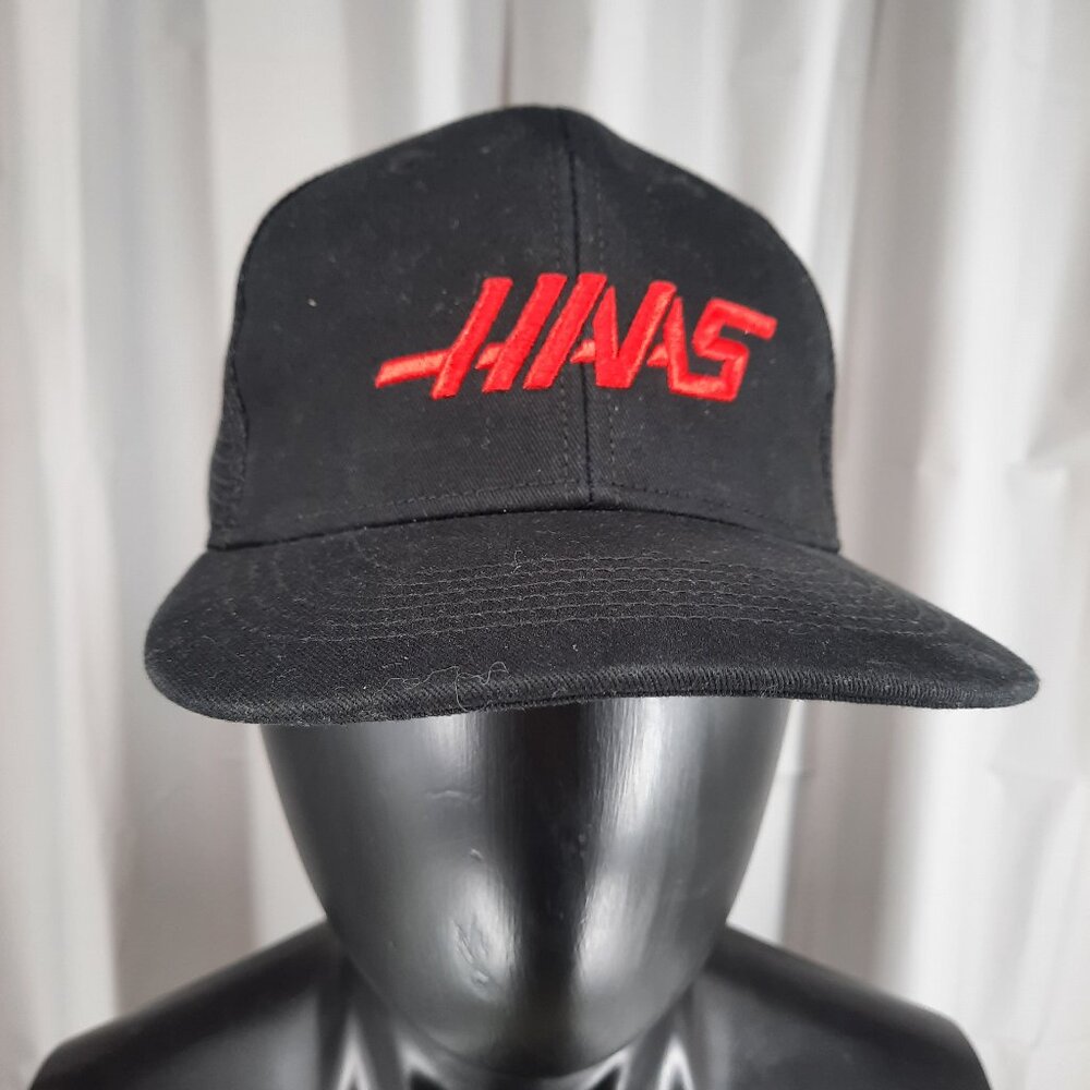 HAAS Racing Nascar Formula 1 Trucker Hat Cap Adult Black Mesh Snapback